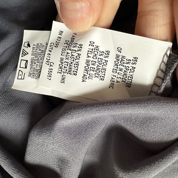 NEW Tiana B Cocktail Dress Embellished Grey Silver Stones Stretch Jacket Overlay - Picture 7 of 10